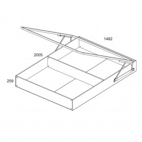 Кровать 140 с подъемником, TIFFANY, цвет вудлайн кремовый в Воткинске - votkinsk.ok-mebel.com | фото 4