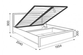 Кровать 1.6 Беатрис М08 Стандарт с ПМ (Орех гепланкт) в Воткинске - votkinsk.ok-mebel.com | фото 2