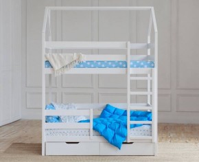 Кровать-домик двухъярусная 80*160 Белый в Воткинске - votkinsk.ok-mebel.com | фото 5