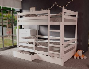 Кровать двухъярусная без крыши 80*190 Белый в Воткинске - votkinsk.ok-mebel.com | фото