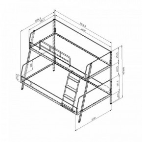 Кровать двухъярусная Дельта Лофт-20.02.04 Белый в Воткинске - votkinsk.ok-mebel.com | фото 2