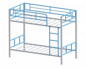 Кровать двухъярусная "Севилья-2.01 комбо" Серый/Голубой в Воткинске - votkinsk.ok-mebel.com | фото 2