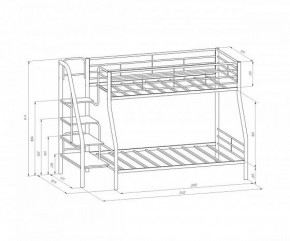 Кровать двухъярусная "Толедо-1" Черный/Венге в Воткинске - votkinsk.ok-mebel.com | фото 2