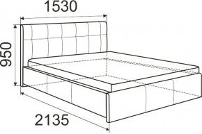 Кровать Изабелла с латами Newtone cacao 1400x2000 в Воткинске - votkinsk.ok-mebel.com | фото