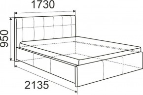 Кровать Изабелла с латами Newtone cacao 1400x2000 в Воткинске - votkinsk.ok-mebel.com | фото 2