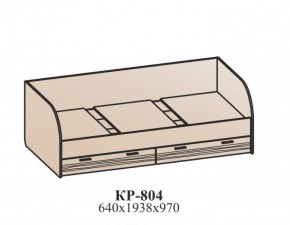 Кровать Лотос КР-804 Ясень шимо темный/риф персиковый в Воткинске - votkinsk.ok-mebel.com | фото