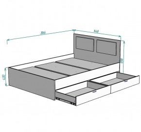 Кровать Ольга L41 (1400) 2 ящика в Воткинске - votkinsk.ok-mebel.com | фото 2