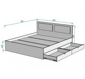 Кровать Ольга L43 (1800) 2 ящика в Воткинске - votkinsk.ok-mebel.com | фото 2