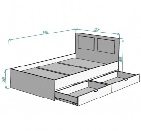 Кровать Ольга L45 (1200) 2 ящика в Воткинске - votkinsk.ok-mebel.com | фото 2