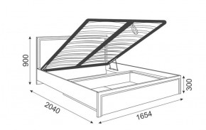Кровать 1.6 Беатрис М08 Стандарт с ПМ (дуб млечный) в Воткинске - votkinsk.ok-mebel.com | фото 2