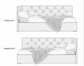 Кровать угловая Лилу интерьерная +основание (120х200) в Воткинске - votkinsk.ok-mebel.com | фото 2
