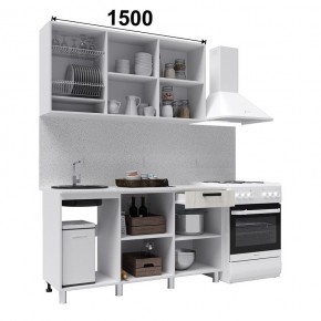 Кухня ДИОР 1500 (Белый/Дуб Крафт белый) в Воткинске - votkinsk.ok-mebel.com | фото 2