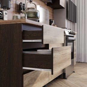 Кухня Энигма 1.6 м (венге/дуб каньон) в Воткинске - votkinsk.ok-mebel.com | фото 2