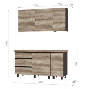 Кухня Энигма 1.6 м (венге/дуб каньон) в Воткинске - votkinsk.ok-mebel.com | фото 5