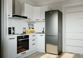 Кухонный гарнитур Белый Глянец 2200*1000 (Стол. 38мм) в Воткинске - votkinsk.ok-mebel.com | фото