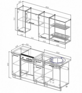 Кухонный гарнитур Лофт 1800 (Стол. 26мм) в Воткинске - votkinsk.ok-mebel.com | фото 2