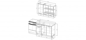 Кухонный гарнитур Смоки 1200 (Стол. 38мм) в Воткинске - votkinsk.ok-mebel.com | фото 2