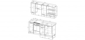 Кухонный гарнитур Смоки 1800 (Стол. 26мм) в Воткинске - votkinsk.ok-mebel.com | фото 2