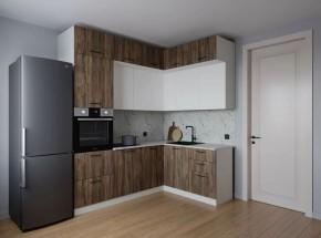 Кухонный гарнитур Старое Дерево 2200*1700 (Стол. 38мм) в Воткинске - votkinsk.ok-mebel.com | фото
