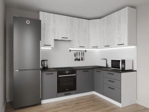 Кухонный гарнитур угловой Санторини 2200*1600 h950 (Стол. 38мм) в Воткинске - votkinsk.ok-mebel.com | фото
