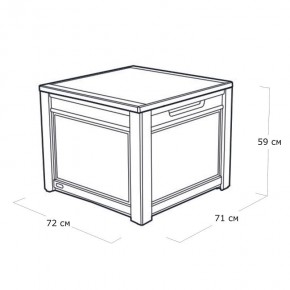 Квадратный сундук Cube Rattan 208 л в Воткинске - votkinsk.ok-mebel.com | фото 4