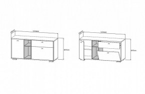 ЛАНС Комод К101 (дуб бунратти/графит) в Воткинске - votkinsk.ok-mebel.com | фото 4