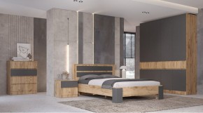 ЛЕНОРА Спальный гарнитур (модульный) графит в Воткинске - votkinsk.ok-mebel.com | фото