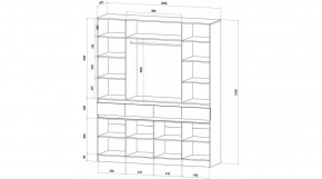 ЛЕНОРА Спальный гарнитур (модульный) графит в Воткинске - votkinsk.ok-mebel.com | фото 9