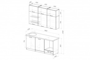 ЛИОРА Кухонный гарнитур Макси 2 (1800 мм) ПМ в Воткинске - votkinsk.ok-mebel.com | фото 2