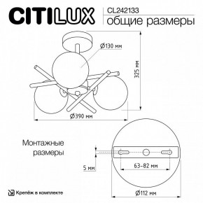 Люстра на штанге Citilux Ronny CL242133 в Воткинске - votkinsk.ok-mebel.com | фото 7