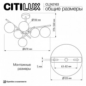 Люстра на штанге Citilux RONNY CL242163 в Воткинске - votkinsk.ok-mebel.com | фото 12