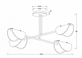 Люстра на штанге Freya Mallow FR5228PL-04C в Воткинске - votkinsk.ok-mebel.com | фото 2
