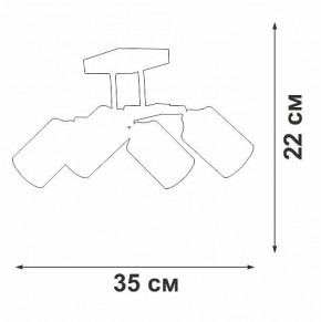 Люстра на штанге Vitaluce V2833 V2833-1/4PL в Воткинске - votkinsk.ok-mebel.com | фото 4