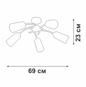 Люстра на штанге Vitaluce V2850 V2850-1/5PL в Воткинске - votkinsk.ok-mebel.com | фото 5