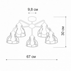 Люстра на штанге Vitaluce V3102 V3102-0/5PL в Воткинске - votkinsk.ok-mebel.com | фото 2