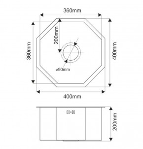 Мойка D400BR Octavia MELANA Profline 1,2/200 БРОНЗА врезная фигурная D400BR в Воткинске - votkinsk.ok-mebel.com | фото 3