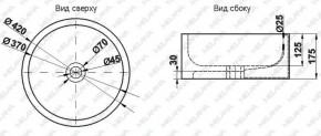 Накладная раковина melana mln-7076b (черная) в Воткинске - votkinsk.ok-mebel.com | фото 2