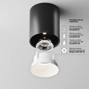 Накладной светильник Maytoni Alfa LED C064CL-12W4K-RD-B в Воткинске - votkinsk.ok-mebel.com | фото 4