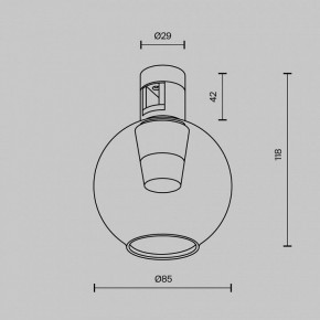 Накладной светильник Maytoni Bubble TR148-1-3W4K-B в Воткинске - votkinsk.ok-mebel.com | фото 6