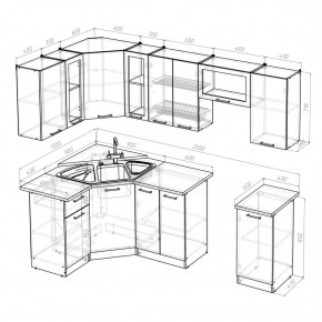 ОЛЬГА Кухонный гарнитур Оптима 1 (1300*2500 мм) в Воткинске - votkinsk.ok-mebel.com | фото 2