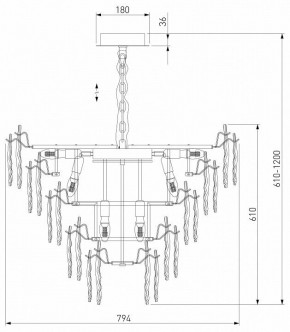 Подвесная люстра Bogate"s Leaf 369 в Воткинске - votkinsk.ok-mebel.com | фото 4