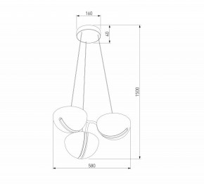 Подвесная люстра Eurosvet Emisfero 50083/3 LED золото в Воткинске - votkinsk.ok-mebel.com | фото 6