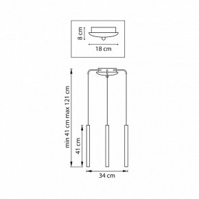 Подвесная люстра Lightstar Tubo L3T747247 в Воткинске - votkinsk.ok-mebel.com | фото 3