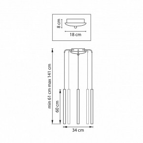 Подвесная люстра Lightstar Tubo L5T747337 в Воткинске - votkinsk.ok-mebel.com | фото 3