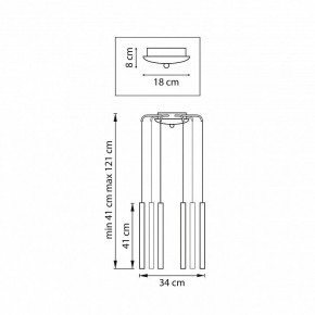 Подвесная люстра Lightstar Tubo L8T747247 в Воткинске - votkinsk.ok-mebel.com | фото 3