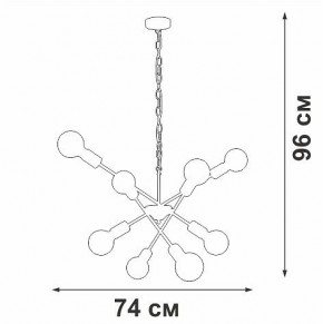 Подвесная люстра Vitaluce V4750 V4750-1/8 в Воткинске - votkinsk.ok-mebel.com | фото 2