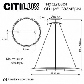 Подвесной светильник Citilux Trio CL215B051 в Воткинске - votkinsk.ok-mebel.com | фото 8