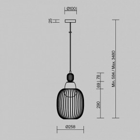 Подвесной светильник Maytoni Levitation MOD376PL-01G1 в Воткинске - votkinsk.ok-mebel.com | фото 5