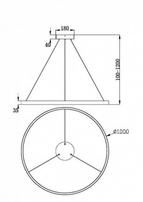 Подвесной светильник Maytoni Rim MOD058PL-L54BK в Воткинске - votkinsk.ok-mebel.com | фото 4