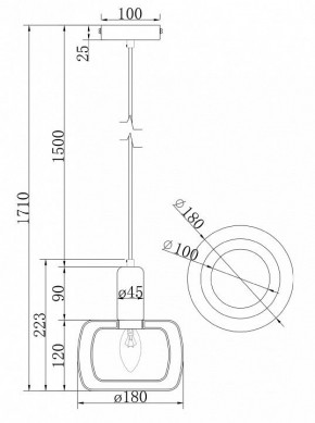 Подвесной светильник Maytoni Vision MOD411PL-01G в Воткинске - votkinsk.ok-mebel.com | фото 7